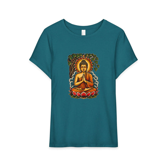 Buddha Lotus Tee — Women's Spiritual Meditation T-Shirt