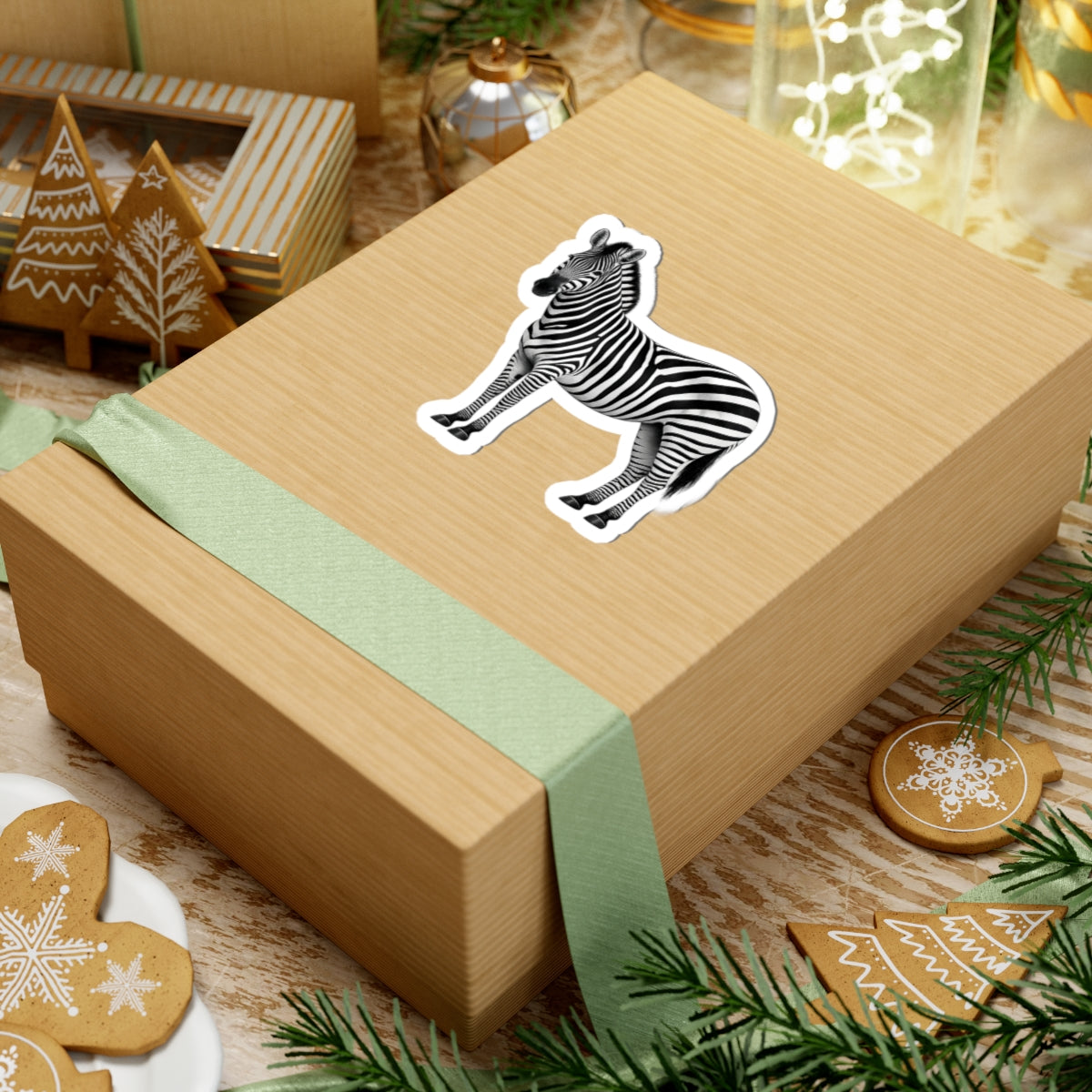 Sticker, Kiss-Cut - Zebra Standing Side View