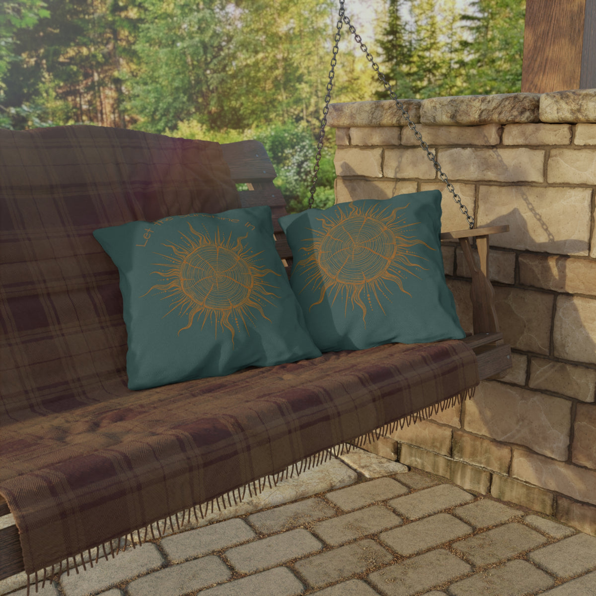 Pillow, Outdoor/Garden - Boho Let the Sunshine In Sunburst