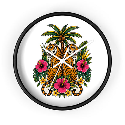 Clock, Wall - Boho Tiger Tiger Bodhi Tree