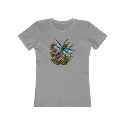 Dragonfly Floral Boyfriend Fit T‑Shirt