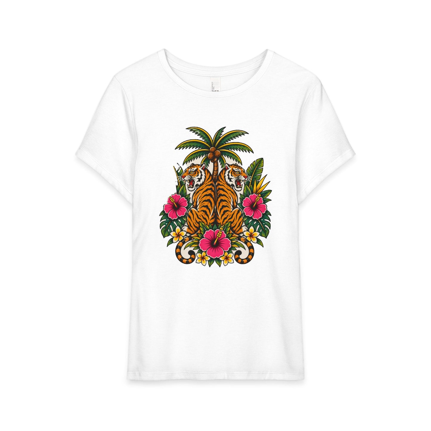 Tropical Tiger Floral Tee Shirt