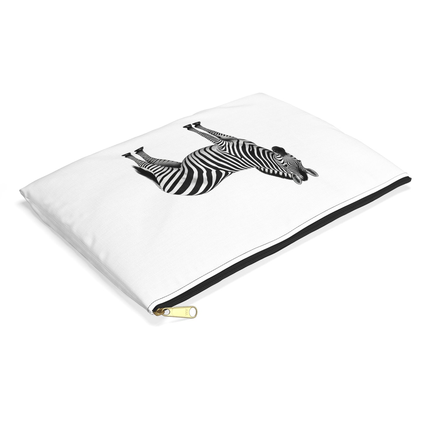 Zebra White Accessory Pouch