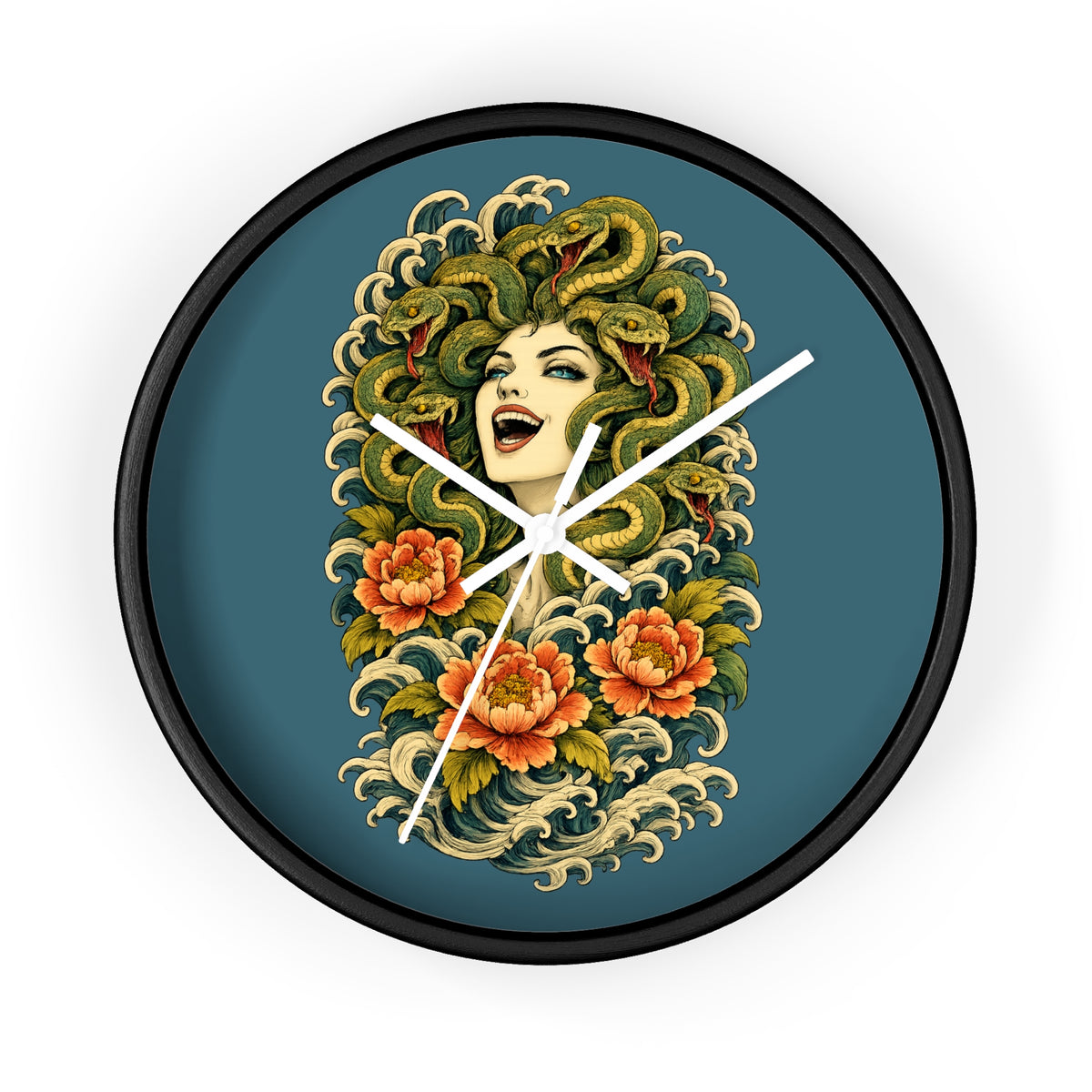 Clock, Wall Acrylic - Medusa Snake Head