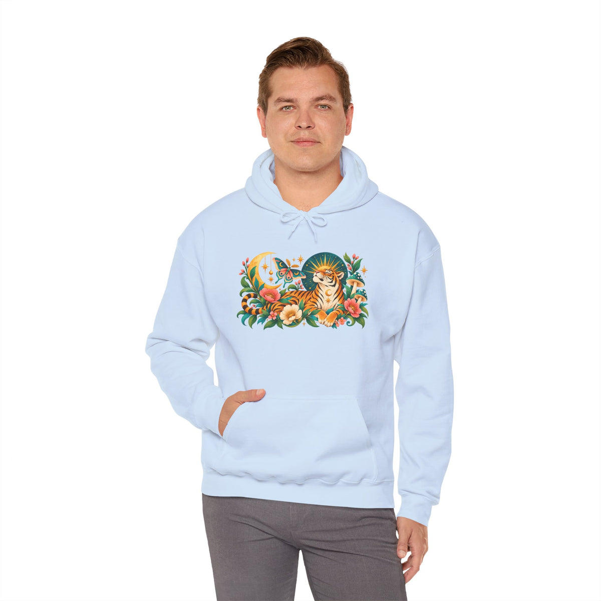 Hoodie - Tiger Moon Vintage Floral