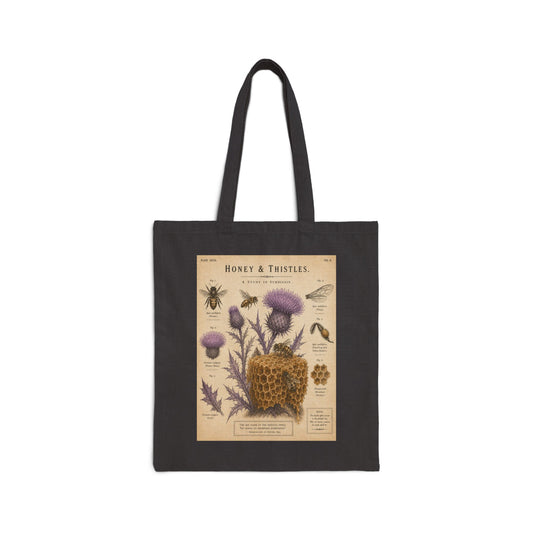Vintage Honey & Thistles Canvas Tote Bag