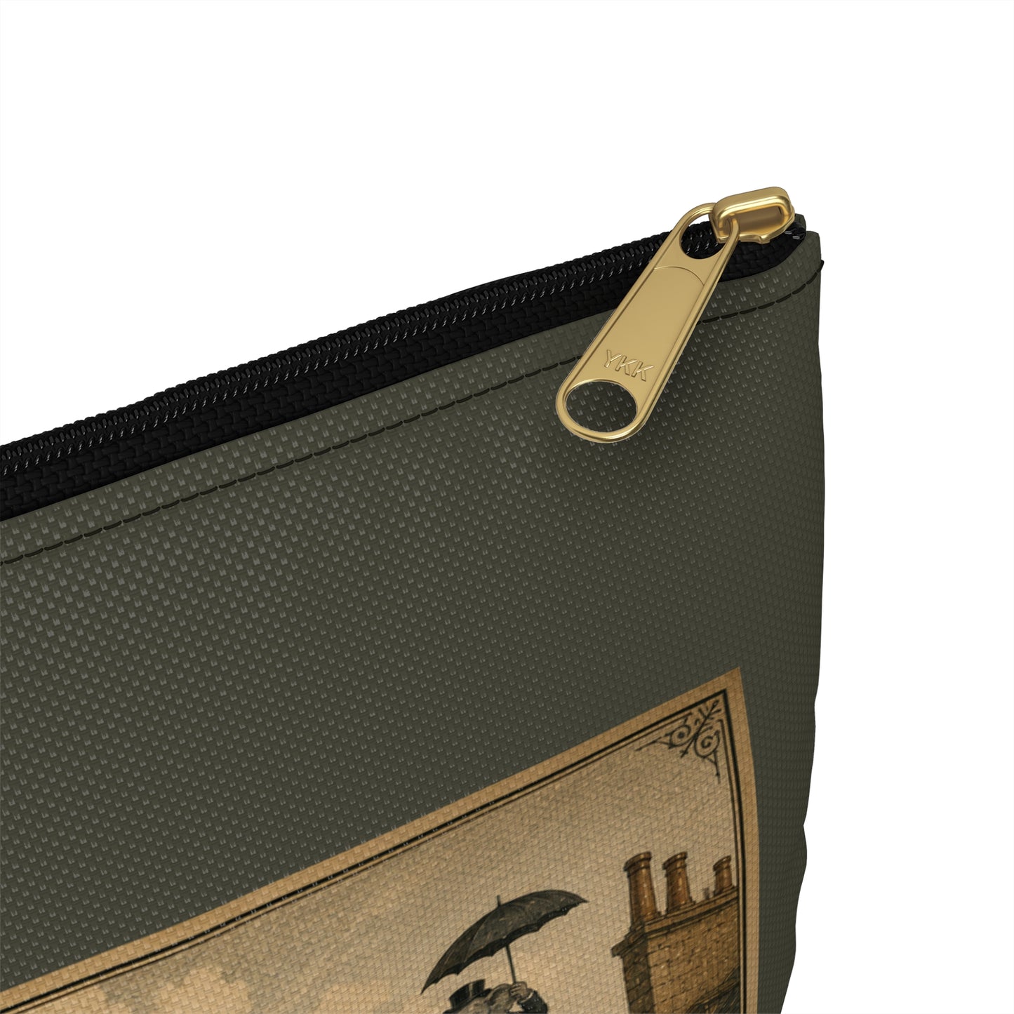 Vintage 'Équilibre de Bureau' Accessory Pouch – Retro Circus Elephant Tightrope Design