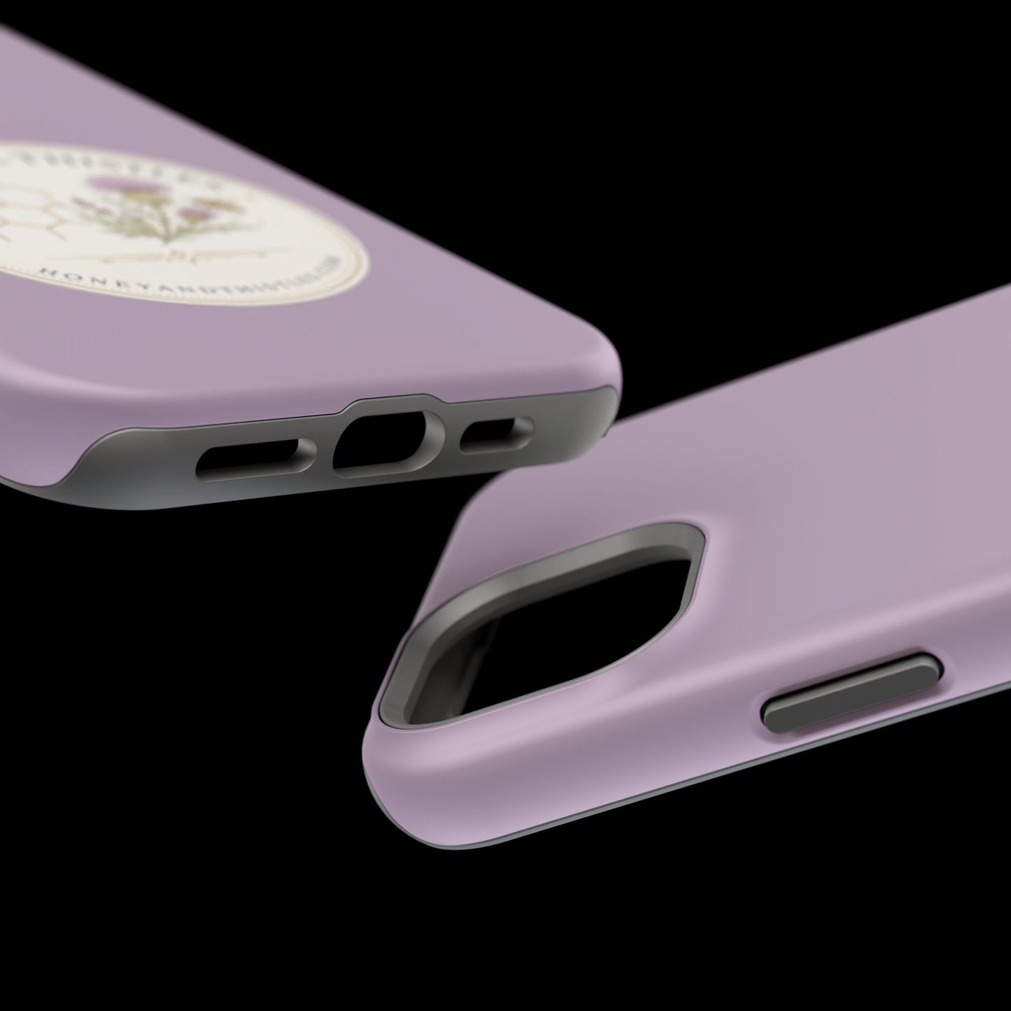 Floral Honey & Thistles Magnetic Phone Case — Impact-Resistant MagSafe-Compatible