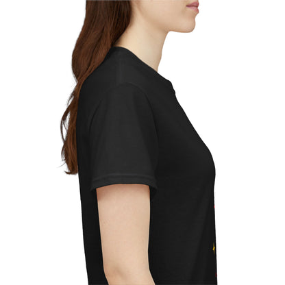 T-Shirt, Short Sleeve Boxy Crewneck - Yellow Tiger