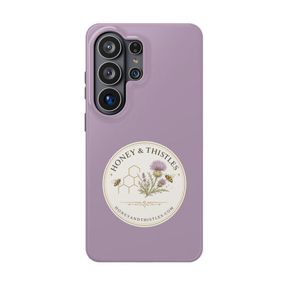 Floral Honey & Thistles Magnetic Phone Case — Impact-Resistant MagSafe-Compatible