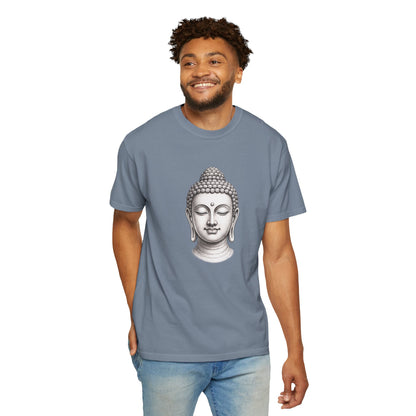 T‑Shirt, Short Sleeve Boxy Crew Neck - Mindful Zen Buddha Head