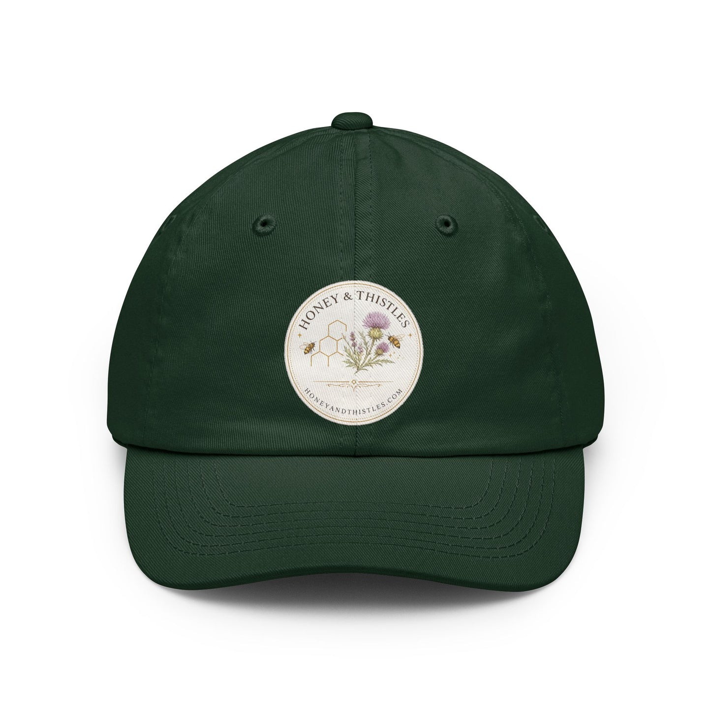 Floral Thistle Dad Hat — Honey & Thistle Botanical Embroidered Cap