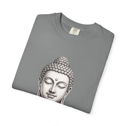 T‑Shirt, Short Sleeve Boxy Crew Neck - Mindful Zen Buddha Head