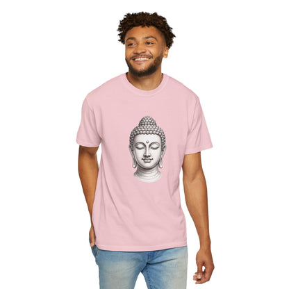 T‑Shirt, Short Sleeve Boxy Crew Neck - Mindful Zen Buddha Head