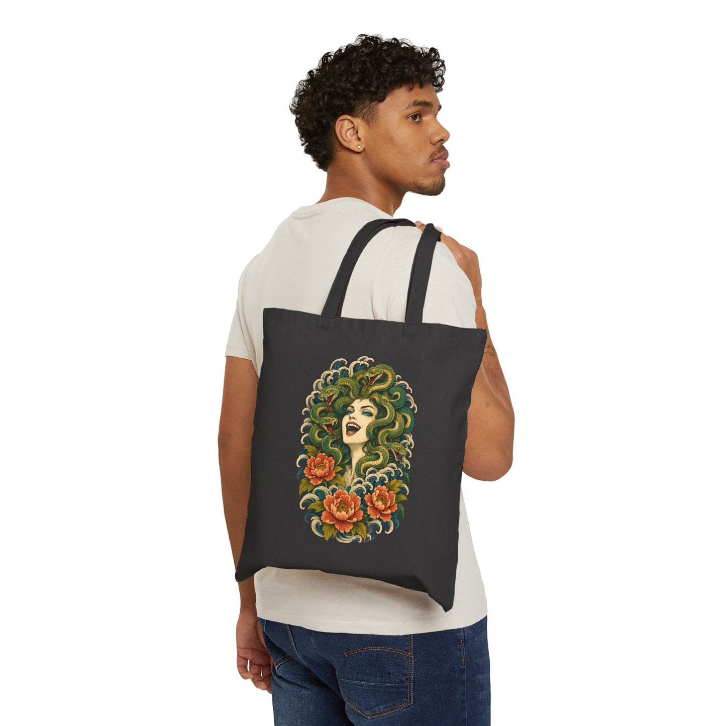 Medusa Having a Chuckle Canvas Tote Bag