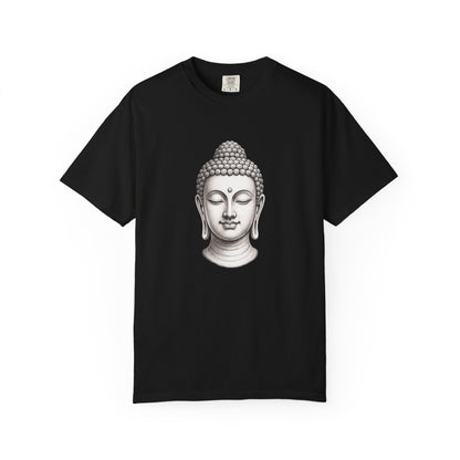 T‑Shirt, Short Sleeve Boxy Crew Neck - Mindful Zen Buddha Head