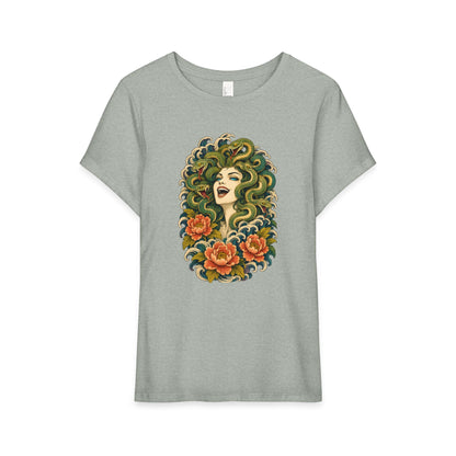 Medusa Floral Graphic Tee Shirt