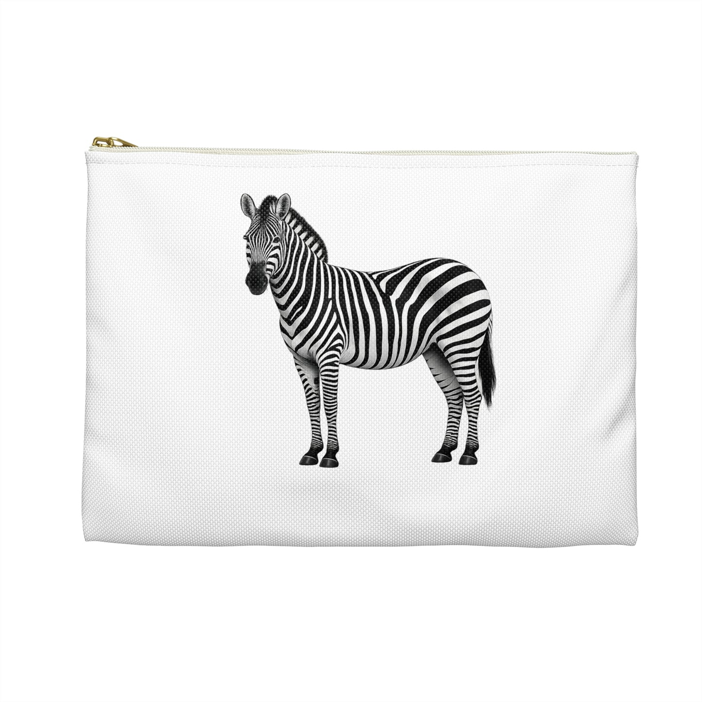 Zebra White Accessory Pouch