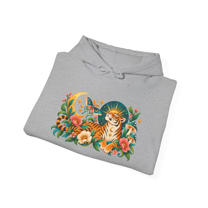 Hoodie - Tiger Moon Vintage Floral