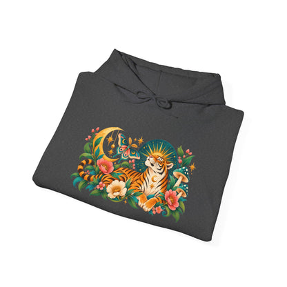 Hoodie - Tiger Moon Vintage Floral