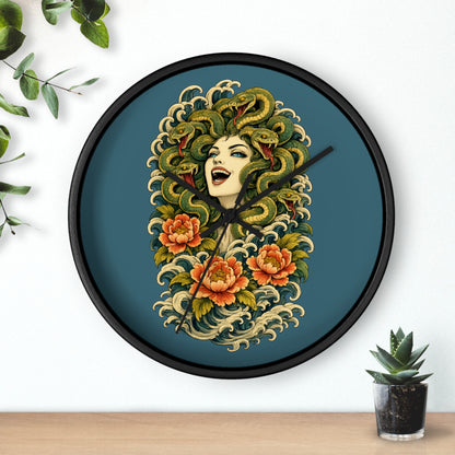 Clock, Wall Acrylic - Medusa Snake Head