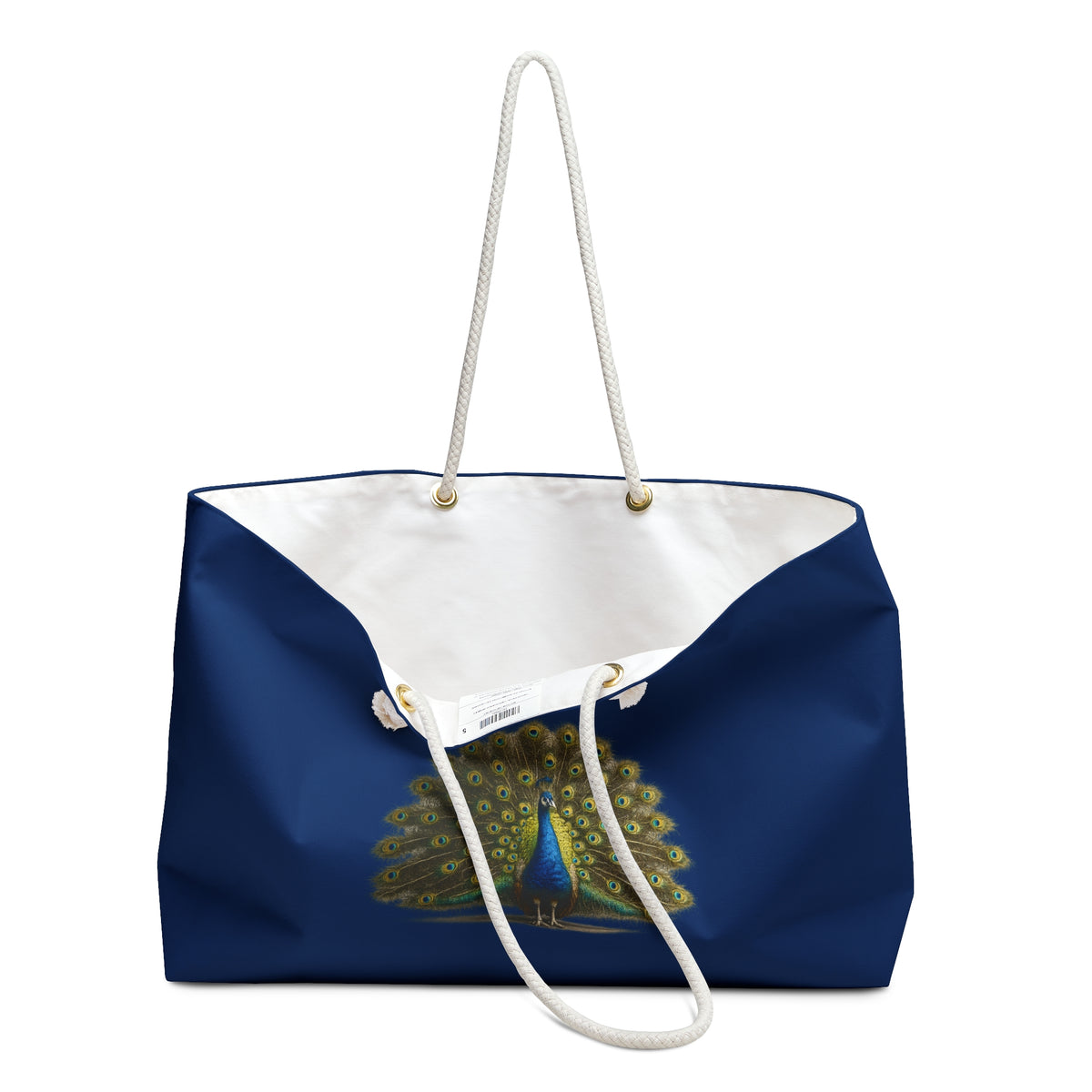 Tote, Weekender Travel  Bag - Proud Peacock (navy blue)