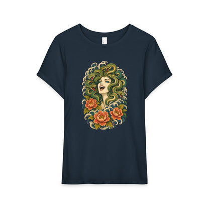 Medusa Floral Graphic Tee Shirt