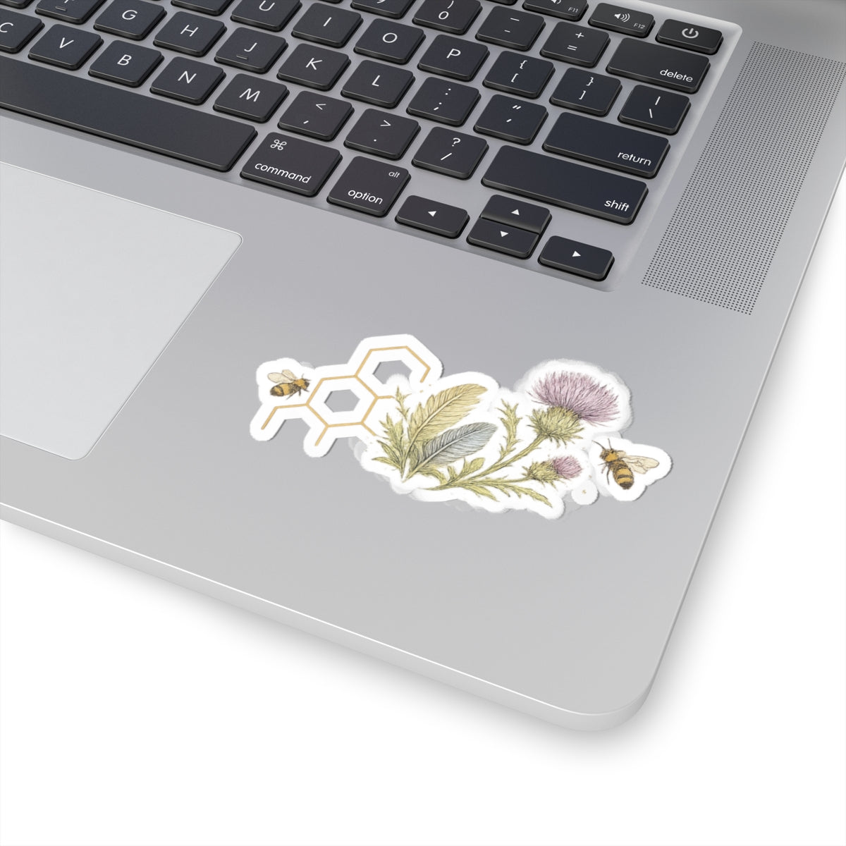 Thistle and Bees sticker | Kiss-Cut Sticker