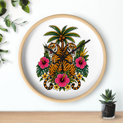 Clock, Wall - Boho Tiger Tiger Bodhi Tree