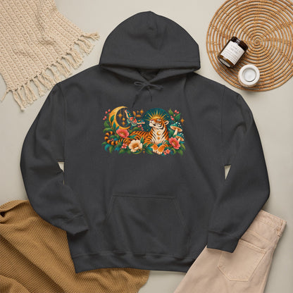 Hoodie - Tiger Moon Vintage Floral