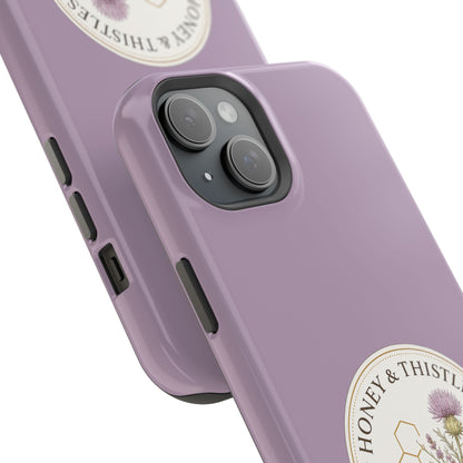 Floral Honey & Thistles Magnetic Phone Case — Impact-Resistant MagSafe-Compatible