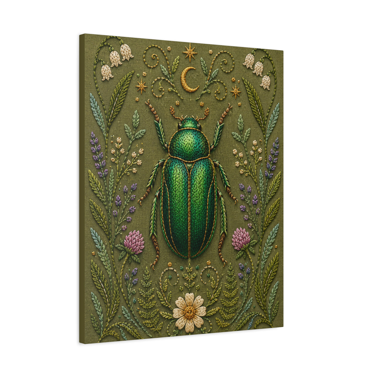 Canvass Art Print - Botanical Scarab
