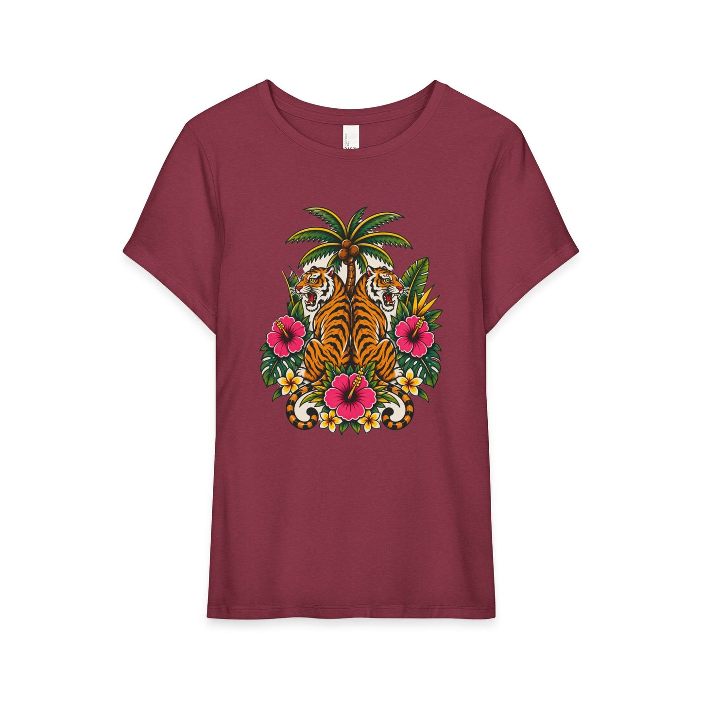 Tropical Tiger Floral Tee Shirt