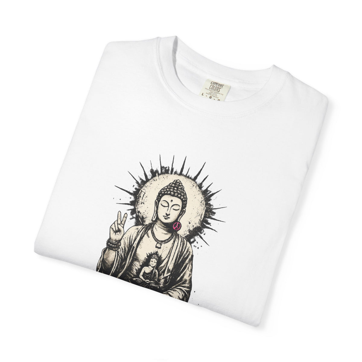 T-Shirt, Short Sleeve Boxy Crew Neck - Buddha "Let Go"