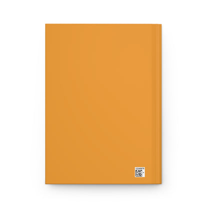 Journal Notebook, Hardcover Lined - Artichoke Blooming in Orange