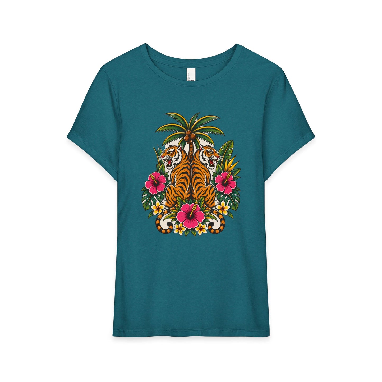 Tropical Tiger Floral Tee Shirt