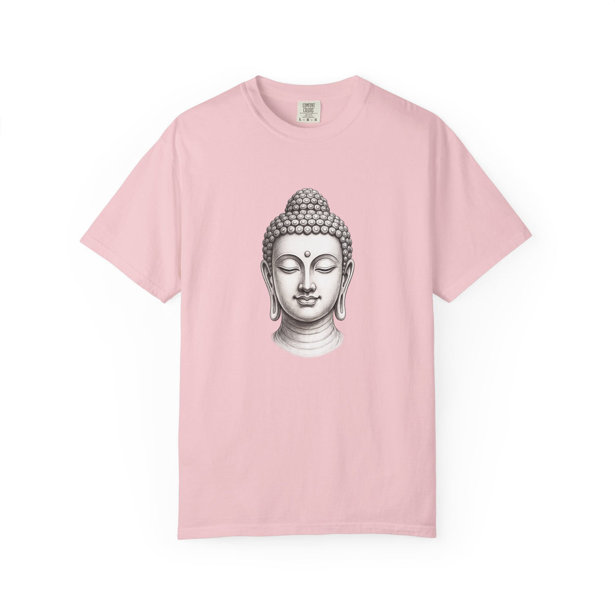 T‑Shirt, Short Sleeve Boxy Crew Neck - Mindful Zen Buddha Head