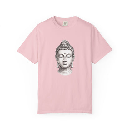 T‑Shirt, Short Sleeve Boxy Crew Neck - Mindful Zen Buddha Head