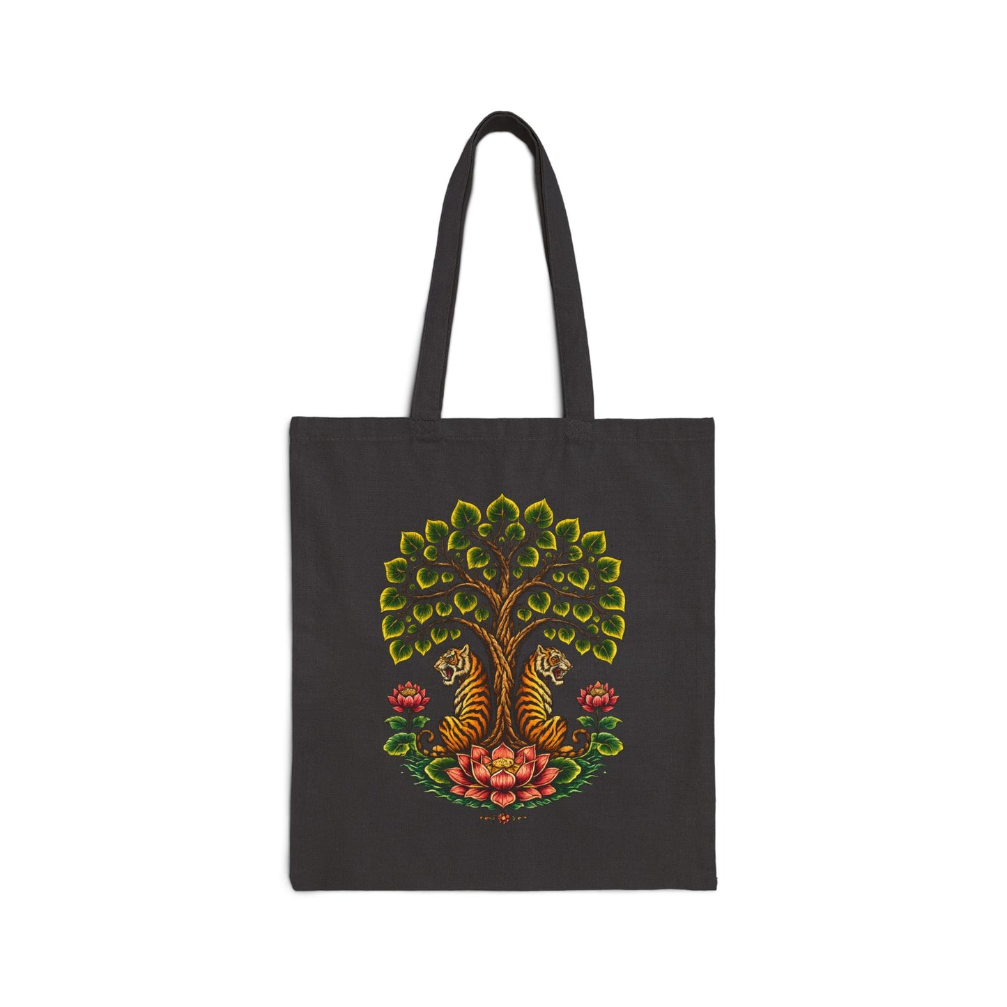Tiger Bodhi Tree Tiger Canvas Tote Bag