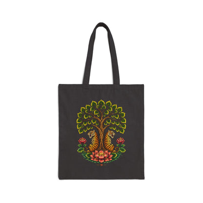 Tiger Bodhi Tree Tiger Canvas Tote Bag