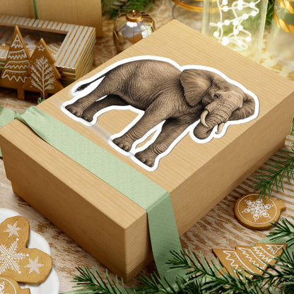Sticker,  Kiss-Cut - Elephant Side View