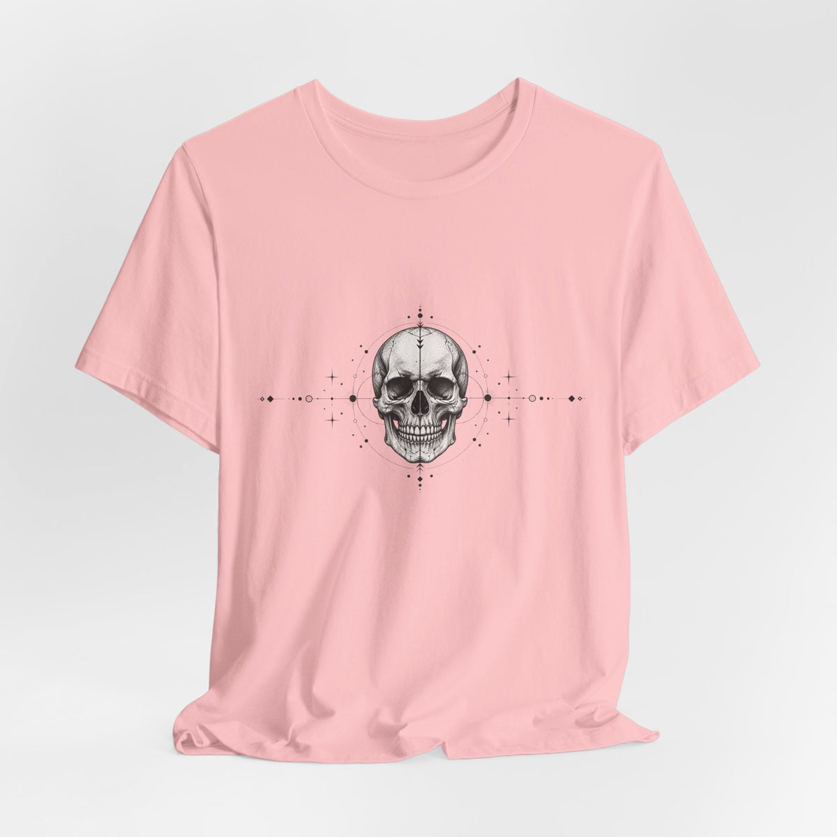 T-Shirt, Short Sleeve Boxy Crew Neck - Skull Geometry