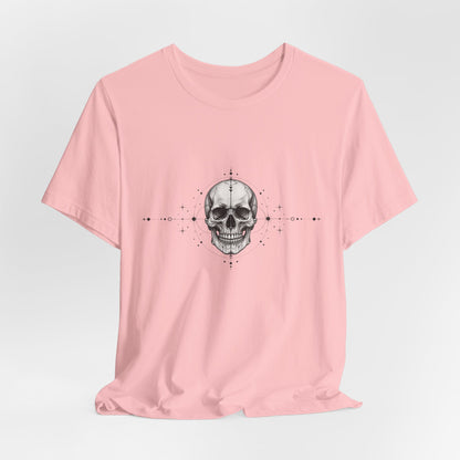 T-Shirt, Short Sleeve Boxy Crew Neck - Skull Geometry