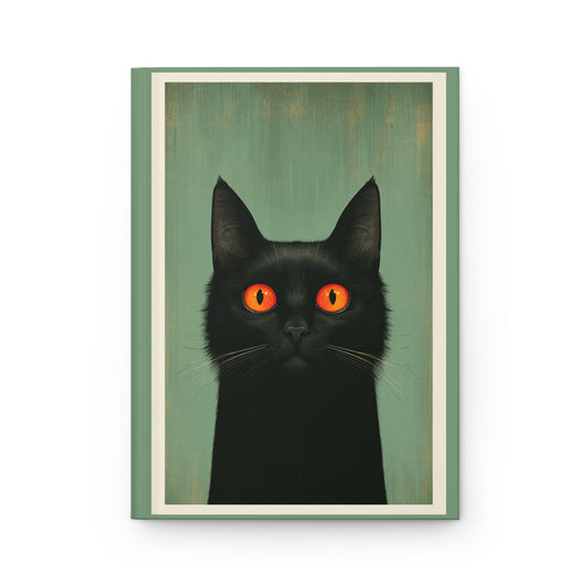 Journal Notebook, Hardcover Lined - Black Cat Says What?