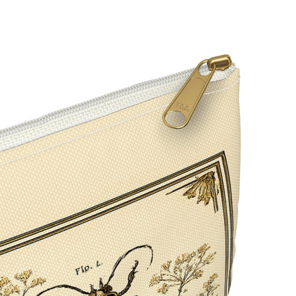 Pouch/Accessory Bag - Vintage Entomology Botanical Beetles