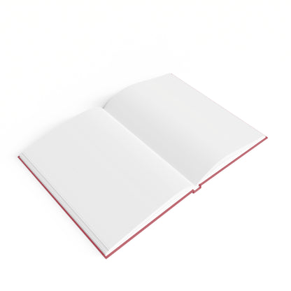 Journal Notebook, Hardcover Blank - Vintage Skeleton Tea Party (pale red)