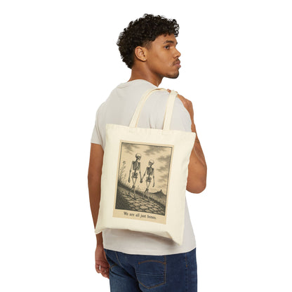 We Are All Just Bones Canvas Tote Bag