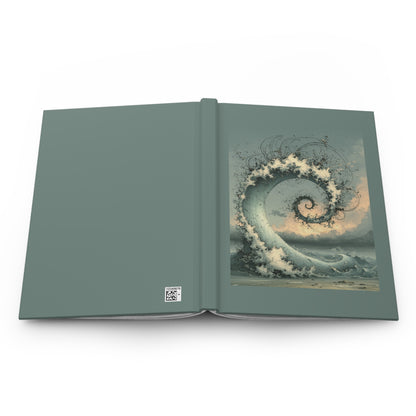 Journal Notebook, Hardcover Lined - Spiral Wave