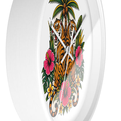 Clock, Wall - Boho Tiger Tiger Bodhi Tree