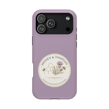 Floral Honey & Thistles Magnetic Phone Case — Impact-Resistant MagSafe-Compatible